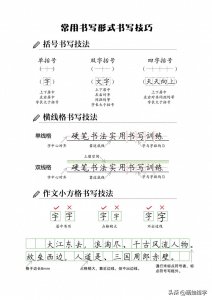 ​【综合训练】括号，横线，方格，作文格日积月累十种形式练字技巧